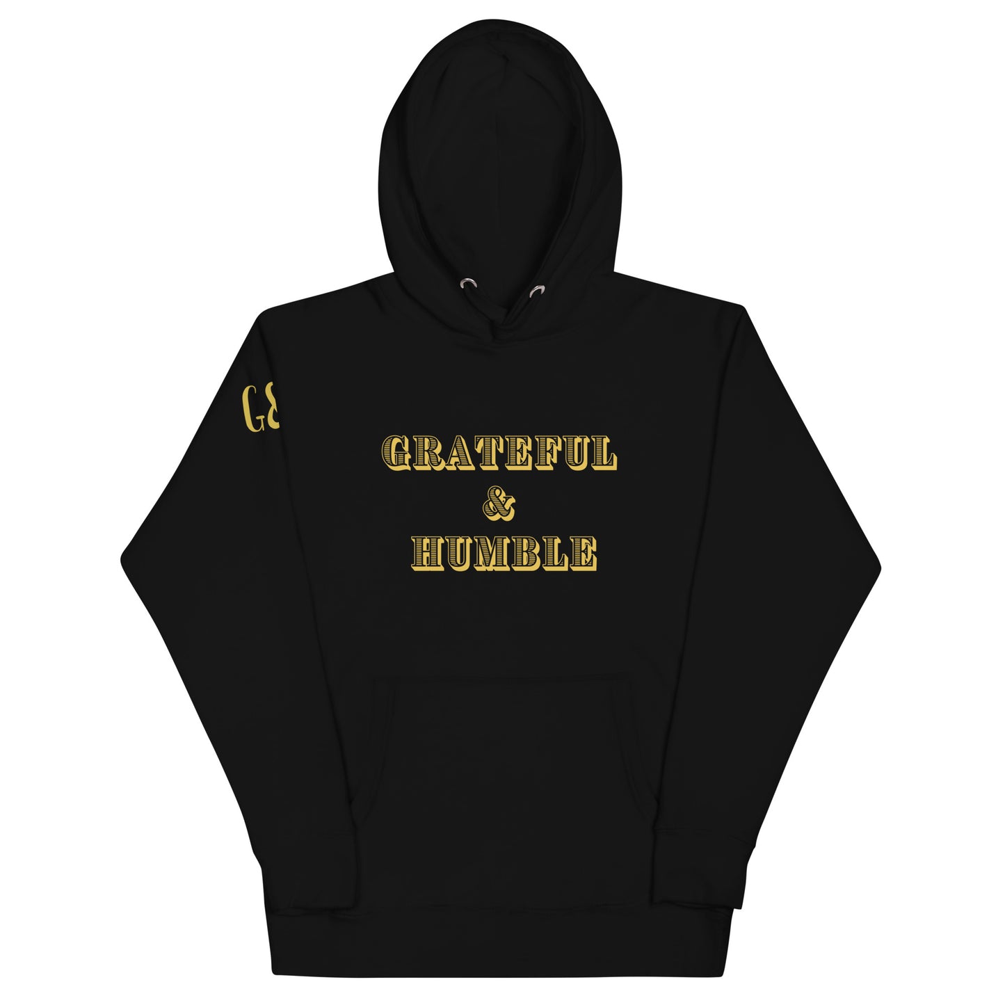 Grateful & Humble Gold Letters Unisex Hoodie