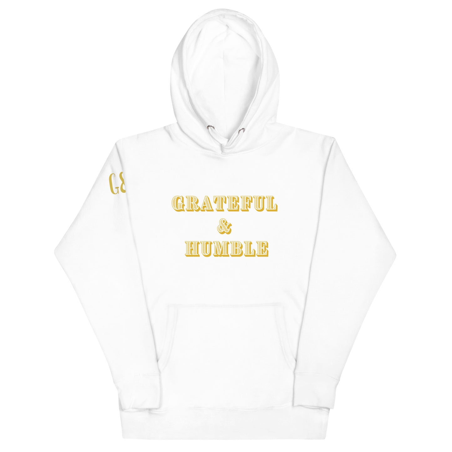 Grateful & Humble Gold Letters Unisex Hoodie