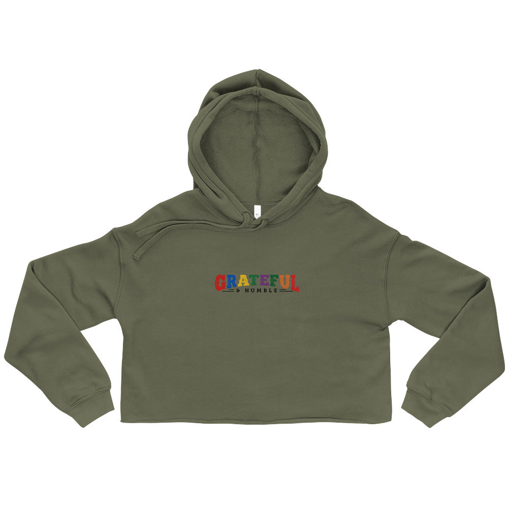 Women's Grateful & Humble 'Colors' Crop Hoodie